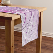 Roze Paarse ventilatorpassie Abstract fractal Art Korte Tafelloper (Voorbeeld)