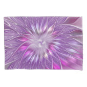 Roze Paarse ventilatorpassie Abstract fractal Art Kussensloop (Voorkant)