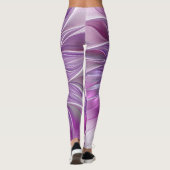 Roze Paarse ventilatorpassie Abstract fractal Art Leggings (Achterkant)