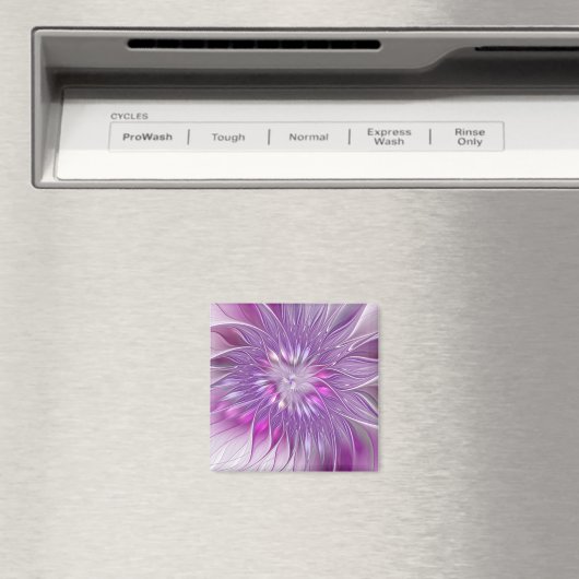 Roze Paarse ventilatorpassie Abstract fractal Art Magneet (Insitu (Vaatwasser))