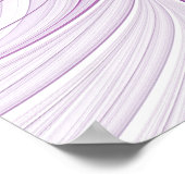 Roze Paarse ventilatorpassie Abstract fractal Art Poster (Hoek)