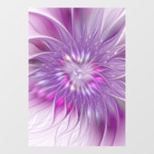 Roze Paarse ventilatorpassie Abstract fractal Art Raamsticker (Vel)