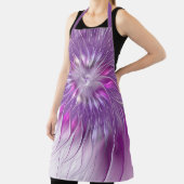 Roze Paarse ventilatorpassie Abstract fractal Art Schort (Insitu)