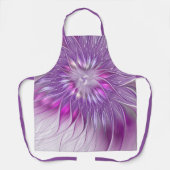 Roze Paarse ventilatorpassie Abstract fractal Art Schort (Voorkant)