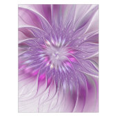 Roze Paarse ventilatorpassie Abstract fractal Art Tafelkleed (Voorkant)