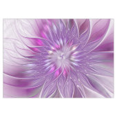 Roze Paarse ventilatorpassie Abstract fractal Art Tafelkleed (Voorkant (Horizontaal))