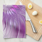 Roze Paarse ventilatorpassie Abstract fractal Art Theedoek (Quarter Fold)