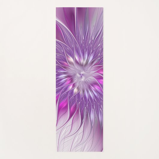 Roze Paarse ventilatorpassie Abstract fractal Art Yogamat (Voorkant)