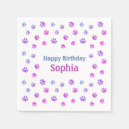 Roze Paarse verf drukt roze Aangepaste zondag Servet