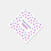 Roze Paarse verf drukt roze Aangepaste zondag Servet (Hoek)