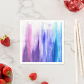 Roze Paarse verfborstelstreken geschilderde Waterv Servetten (Insitu)