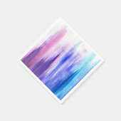 Roze Paarse verfborstelstreken geschilderde Waterv Servetten (Hoek)