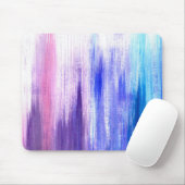 Roze Paarse verfpenseelstreken Verkleurde Waterver Muismat (Met muis)