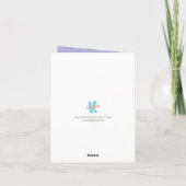 roze paarse verjaardag van vliegende papieren vlie kaart (Achterkant)