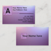 Roze paarse vervagen aanpasbare visitekaartjes (Voorkant / Achterkant)