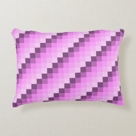 Roze & Paarse vierkanten Accent Kussen