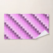 Roze & Paarse vierkanten Bad Handdoek (Handdoek)