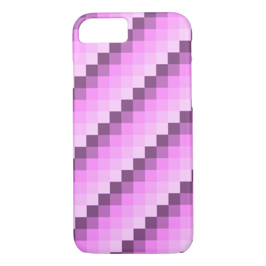 Roze & Paarse vierkanten Case-Mate iPhone Case (Achterkant)