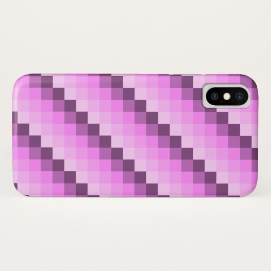 Roze & Paarse vierkanten Case-Mate iPhone Case (Achterkant (horizontaal))