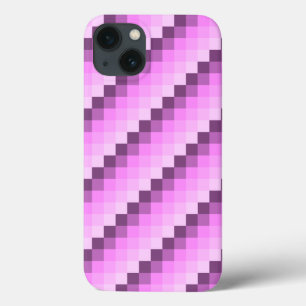 Roze & Paarse vierkanten iPhone 13 Hoesje