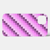 Roze & Paarse vierkanten Case-Mate iPhone Case (Achterkant (horizontaal))