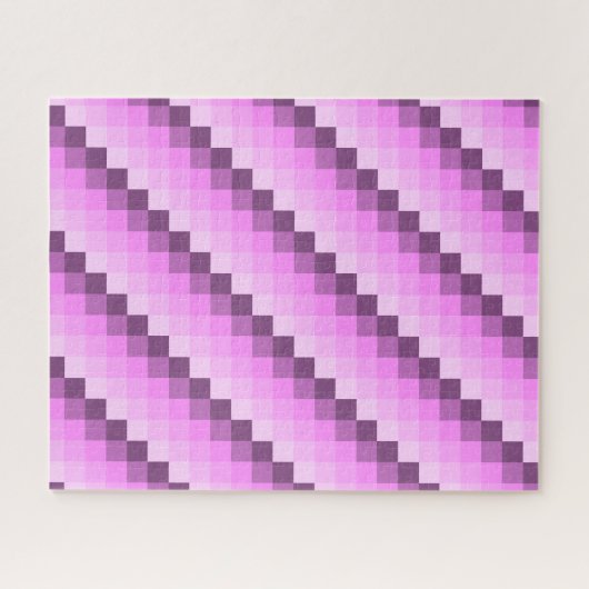 Roze & Paarse vierkanten Legpuzzel (Horizontaal)