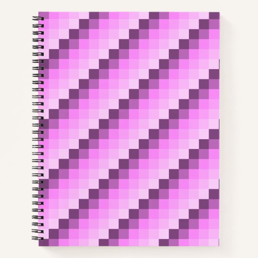 Roze & Paarse vierkanten Notitieboek (Voorkant)