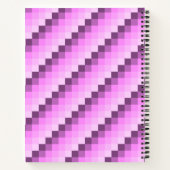 Roze & Paarse vierkanten Notitieboek (Achterkant)