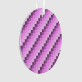 Roze & Paarse vierkanten Ornament (voorkant)