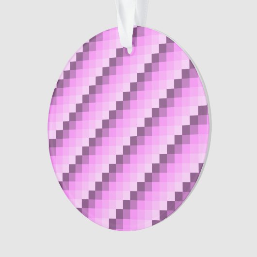 Roze & Paarse vierkanten Ornament (voorkant)