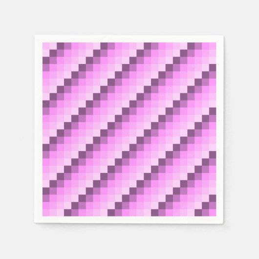 Roze & Paarse vierkanten Servet (Voorkant)