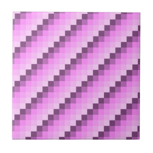 Roze & Paarse vierkanten Tegeltje
