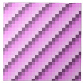 Roze & Paarse vierkanten Tegeltje (Voorkant)