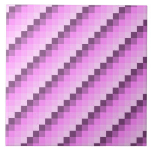 Roze & Paarse vierkanten Tegeltje
