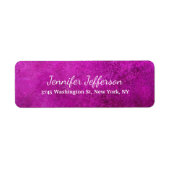 Roze Paarse vingerafdruklein Etiket (Voorkant)