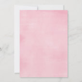 Roze paarse vlinder baby shower kaart (Achterkant)