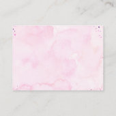 Roze Paarse Vlinder Baby shower Luier Raffle Informatiekaartje (Achterkant)