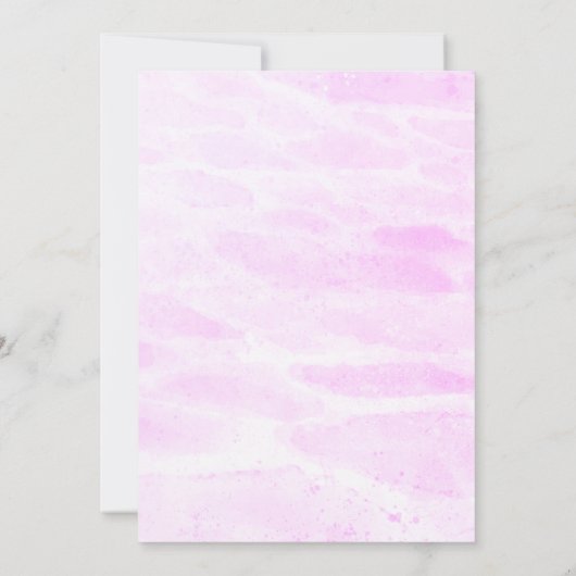 Roze paarse vlinder bedankkaart (Achterkant)