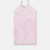 Roze Paarse vlinder Birthday Cadeaulabel (Achterkant)