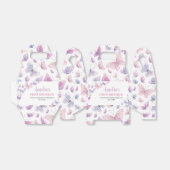 Roze Paarse vlinder Birthday Favor Box Bedankdoosjes (Uitgevouwen)