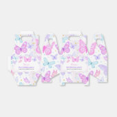 Roze Paarse vlinder Birthday Favor Box Bedankdoosjes (Uitgevouwen)