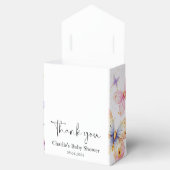 Roze Paarse Vlinder Meisje Baby shower Bedankdoosjes (Geopend)