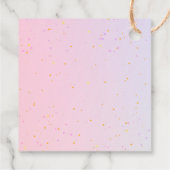 Roze Paarse Vlinder Meisje Baby shower Bedankjes Labels (Achterkant)