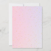 Roze Paarse Vlinder Meisje Baby shower Bedankkaart (Achterkant)