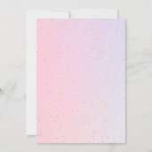 Roze Paarse Vlinder Meisje Baby shower Kaart (Achterkant)