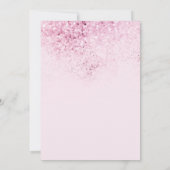 Roze Paarse Vlinder Meisje Eerste Verjaardagsfeest Kaart (Achterkant)