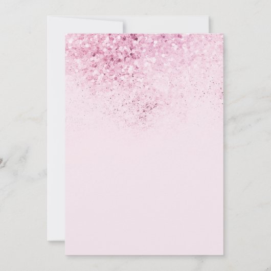 Roze Paarse Vlinder Meisje Eerste Verjaardagsfeest Kaart (Achterkant)