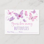 Roze Paarse vlinder raden hoeveel spel Informatiekaartje (Voorkant)