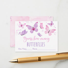 Roze Paarse vlinder raden hoeveel spel Informatiekaartje