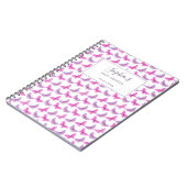 Roze Paarse Vlinder Waterverf Gastenboek Notitieboek (Linkerzijde)